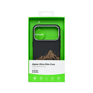 Rixus Alpine Ultra-Slim Case With MagSafe Compatible RXD082 For Apple iPhone 17 Pro, 18 Pro Mountain Black
