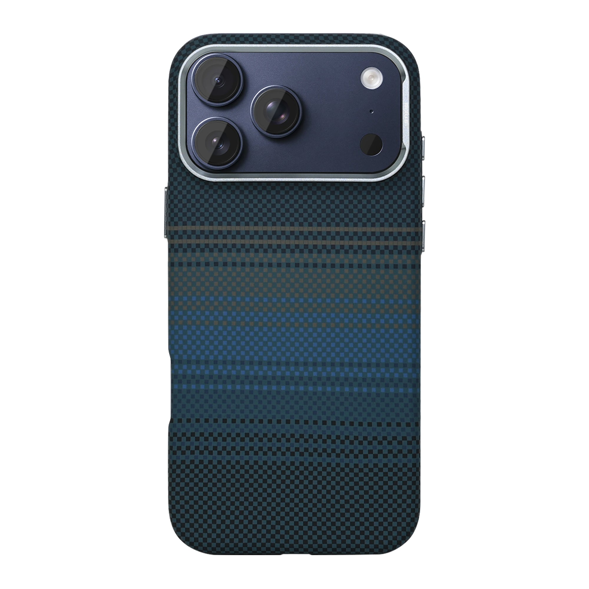 Rixus Alpine Ultra-Slim Case With MagSafe Compatible RXA131 For Apple iPhone 17 Pro, 18 Pro Stripe Blue