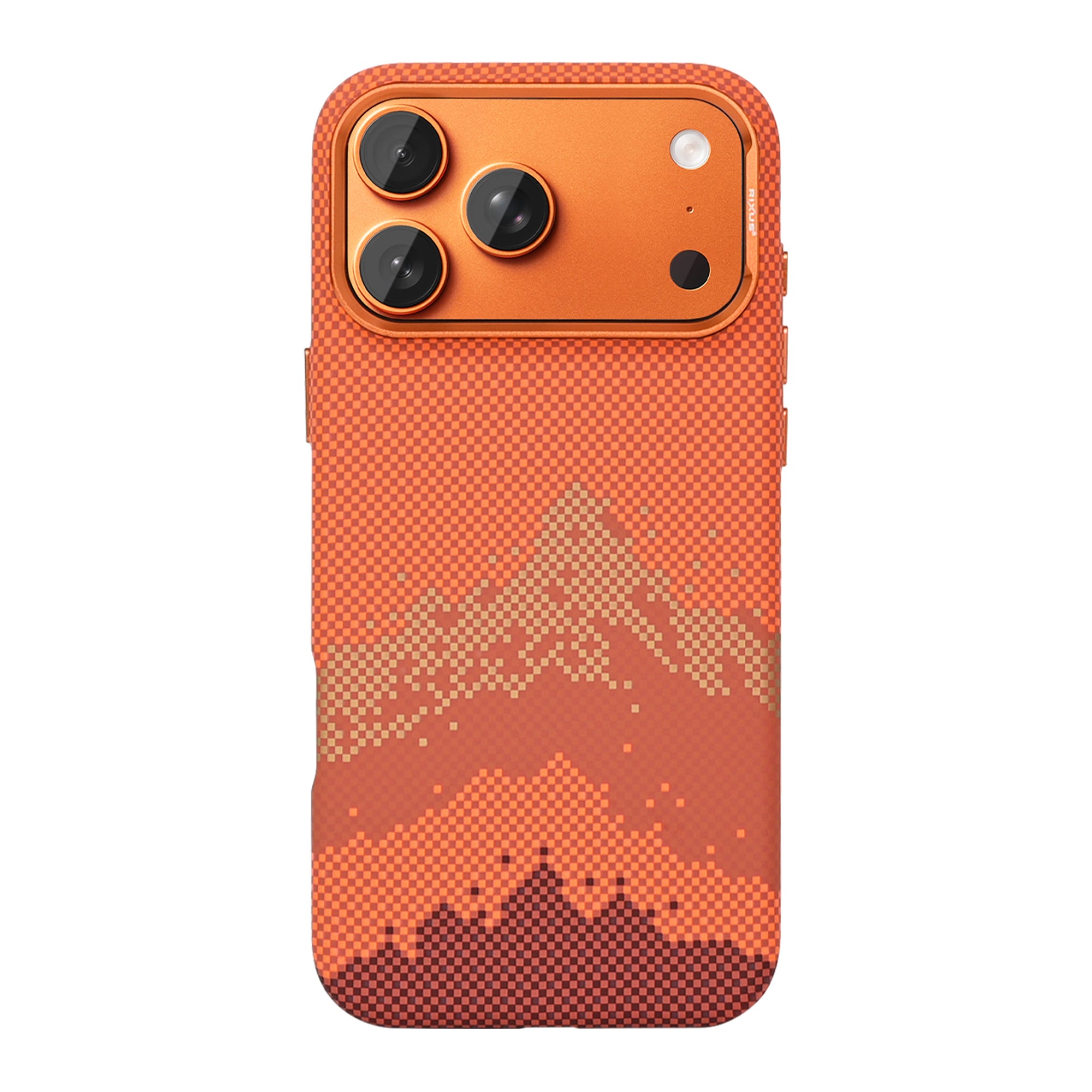Rixus Alpine Ultra-Slim Case With MagSafe Compatible RXD081 For Apple iPhone 17 Pro Max, 18 Pro Max Mountain Orange