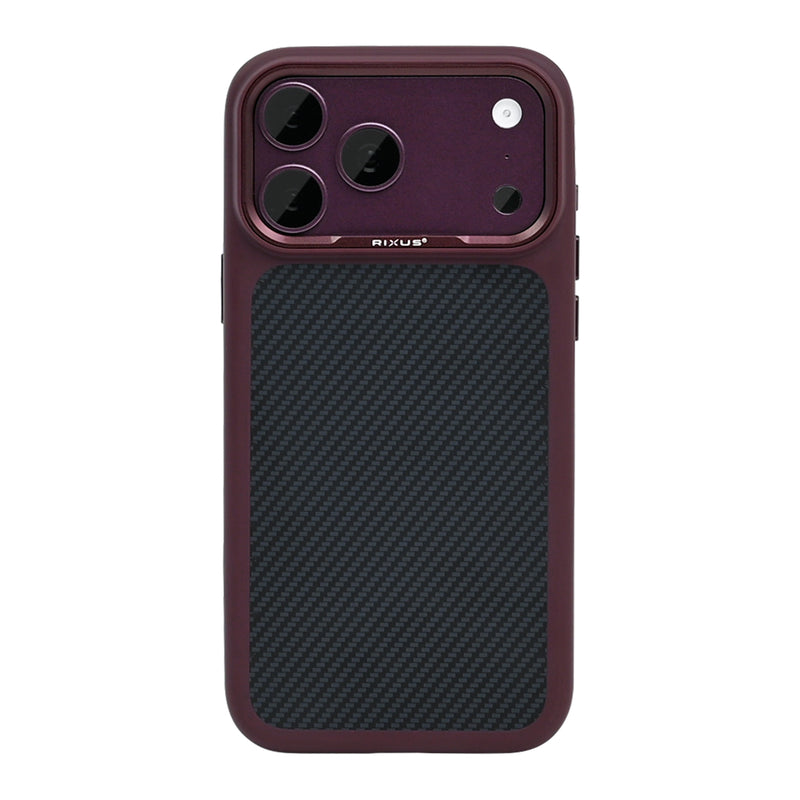 Rixus Mag Carbon With MagSafe Compatible For Apple iPhone 17 Pro, 18 Pro Deep Purple