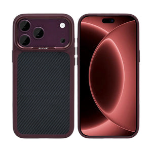 Rixus Mag Carbon With MagSafe Compatible For Apple iPhone 17 Pro, 18 Pro Deep Purple