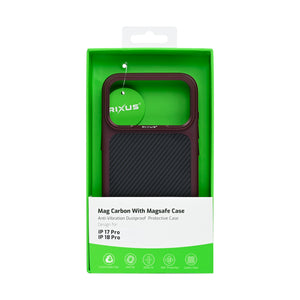 Rixus Mag Carbon With MagSafe Compatible For Apple iPhone 17 Pro, 18 Pro Deep Purple