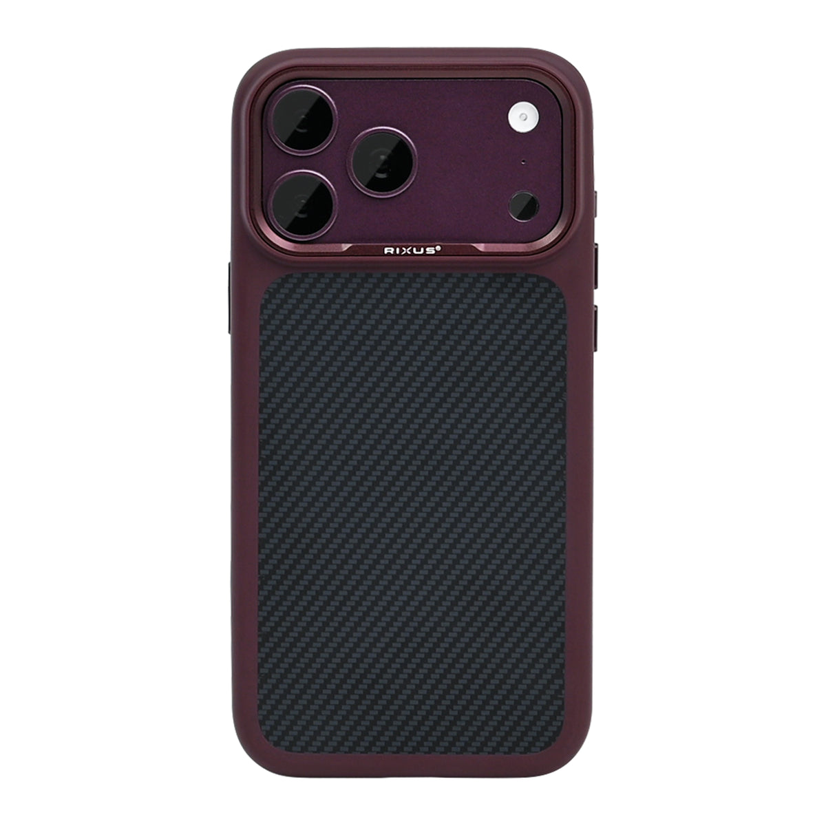 Rixus Mag Carbon With MagSafe Compatible For Apple iPhone 17 Pro Max, 18 Pro Max Deep Purple