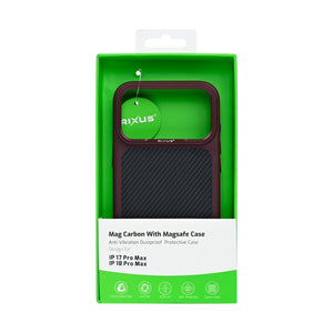 Rixus Mag Carbon With MagSafe Compatible For Apple iPhone 17 Pro Max, 18 Pro Max Deep Purple