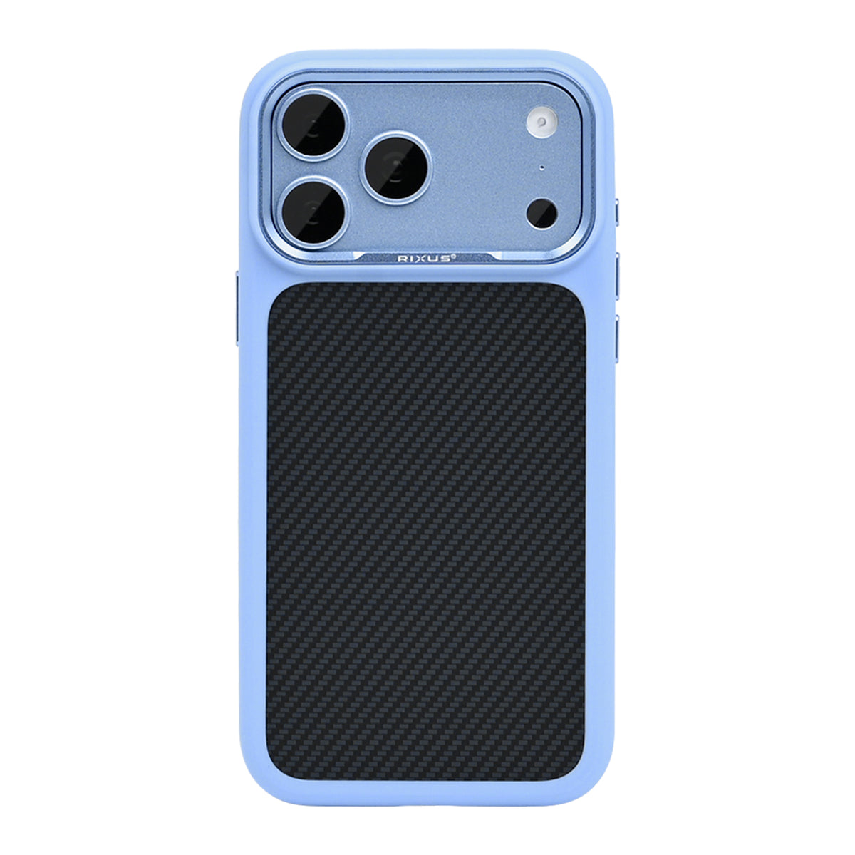 Rixus Mag Carbon With MagSafe Compatible For Apple iPhone 17 Pro Max, 18 Pro Max Light Blue