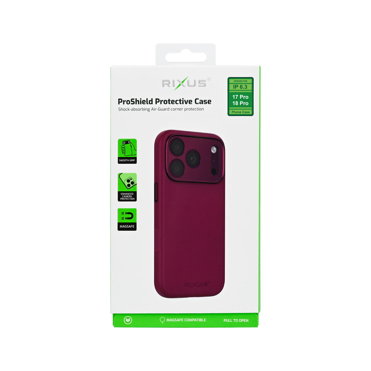 Rixus ProShield Case For Apple iPhone 17 Pro, 18 Pro Deep Purple