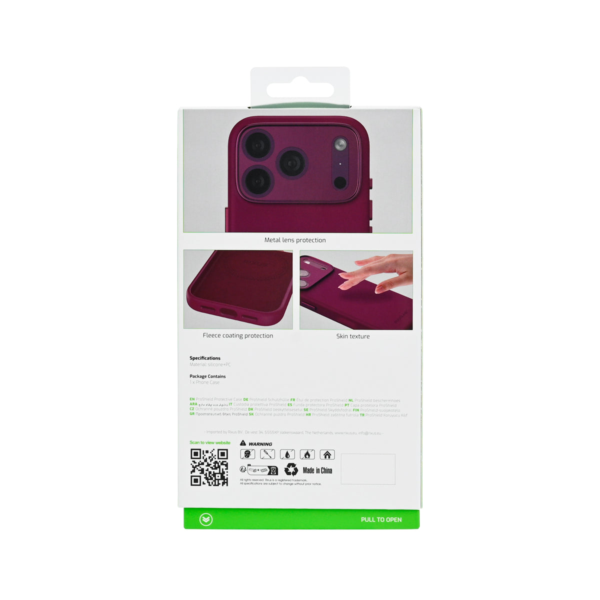 Rixus ProShield Case For Apple iPhone 17 Pro, 18 Pro Deep Purple