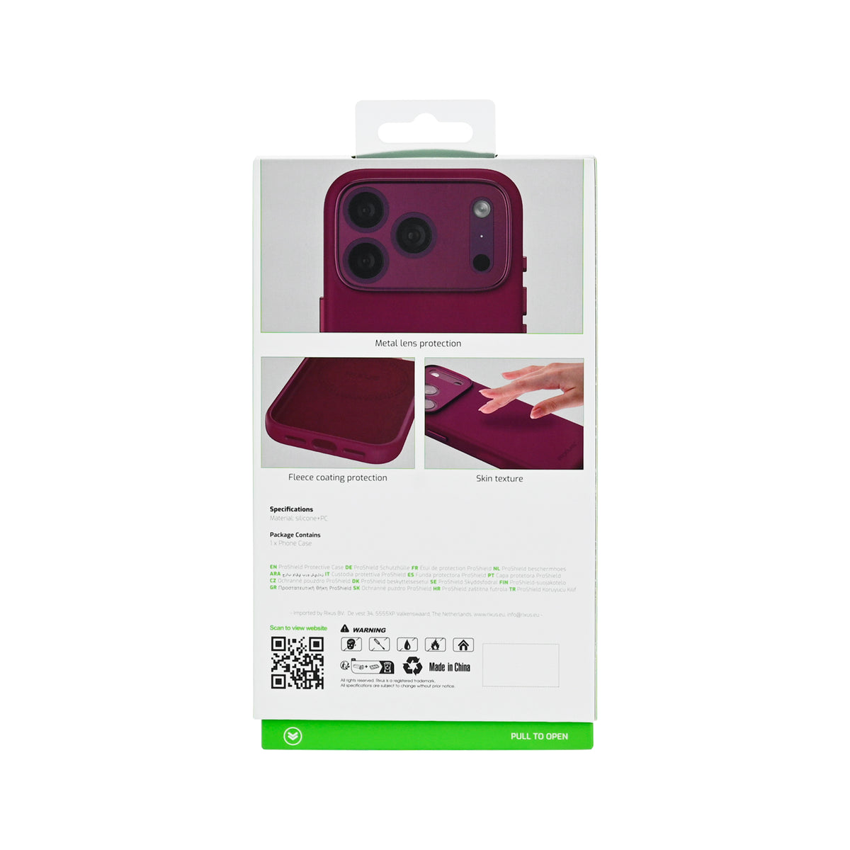Rixus ProShield Case For Apple iPhone 17 Pro Max, 18 Pro Max Deep Purple