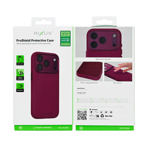 Rixus ProShield Case For Apple iPhone 17 Pro Max, 18 Pro Max Deep Purple