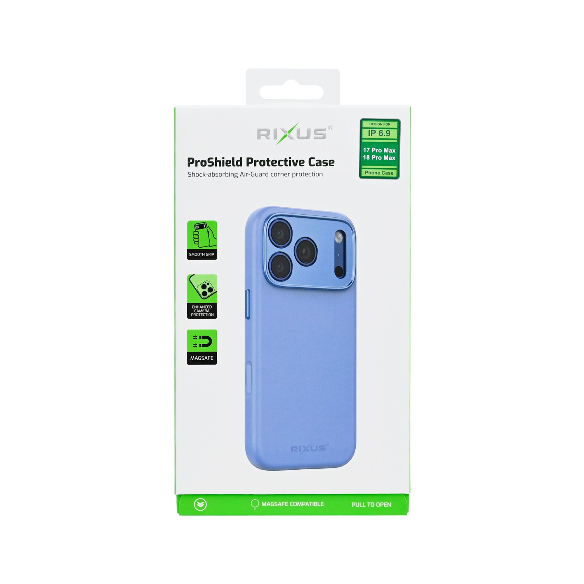 Rixus ProShield Case For Apple iPhone 17 Pro Max, 18 Pro Max Light Blue