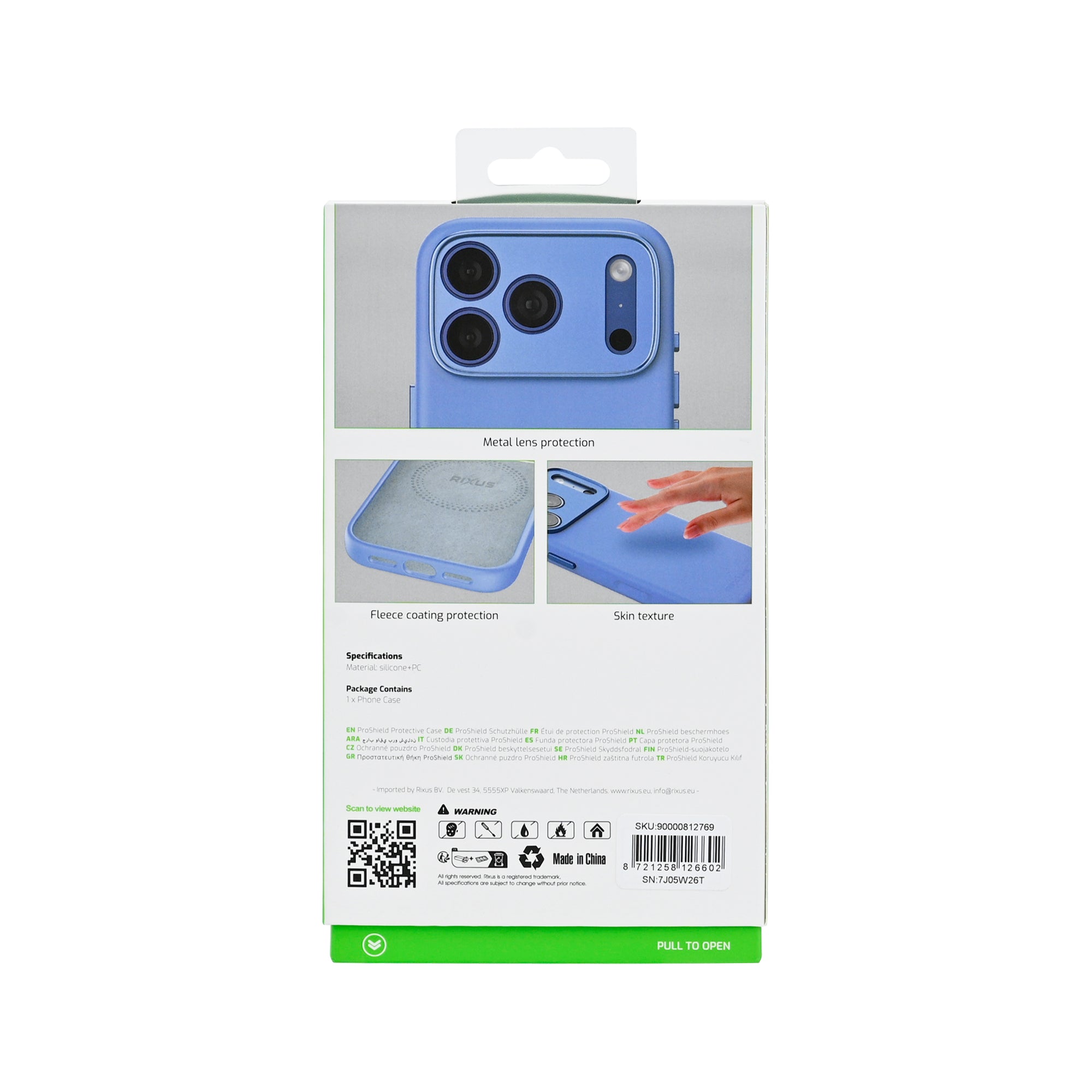 Rixus ProShield Case For Apple iPhone 17 Pro Max, 18 Pro Max Light Blue