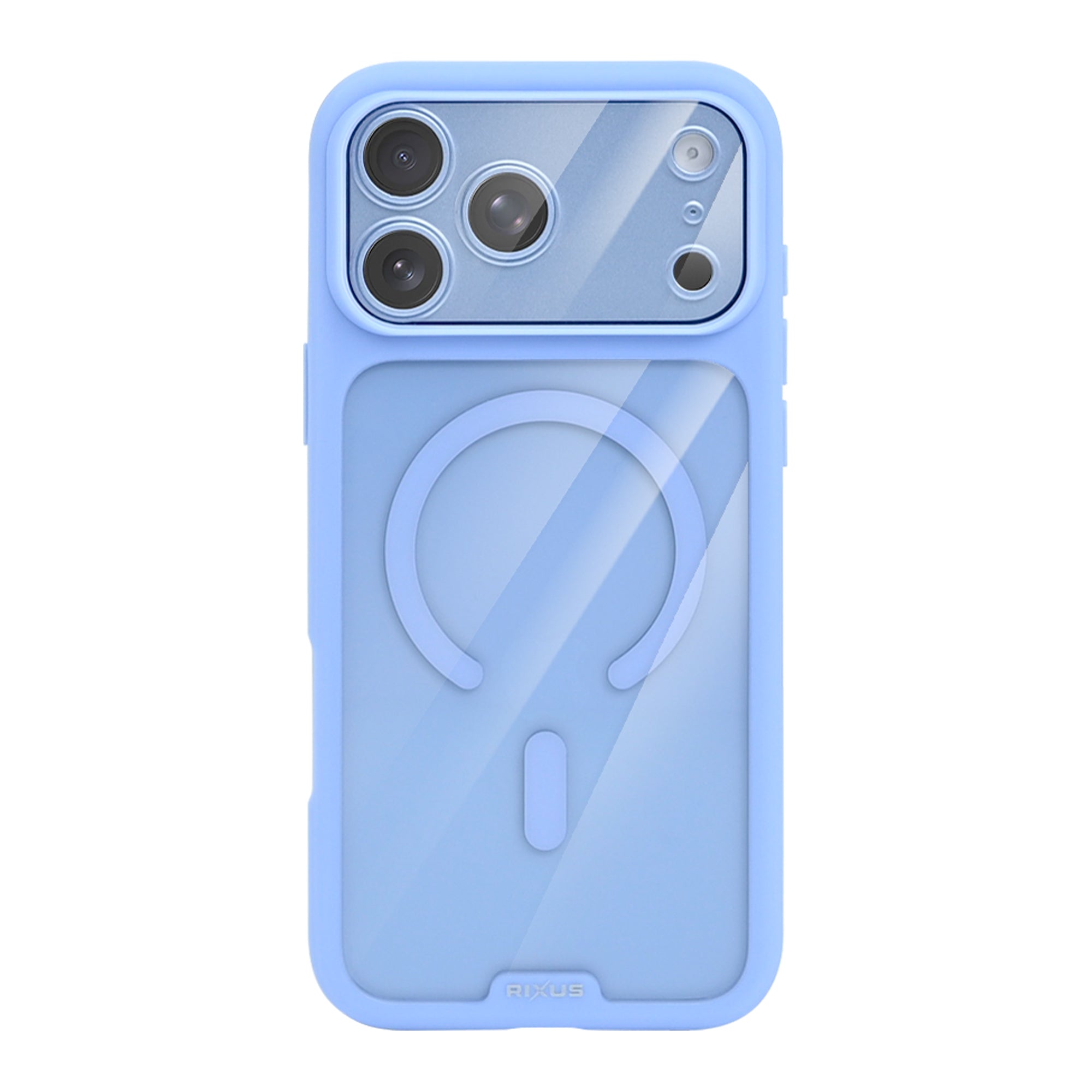 Rixus Crystal Amber Case For Apple iPhone 17 Pro, 18 Pro Light Blue