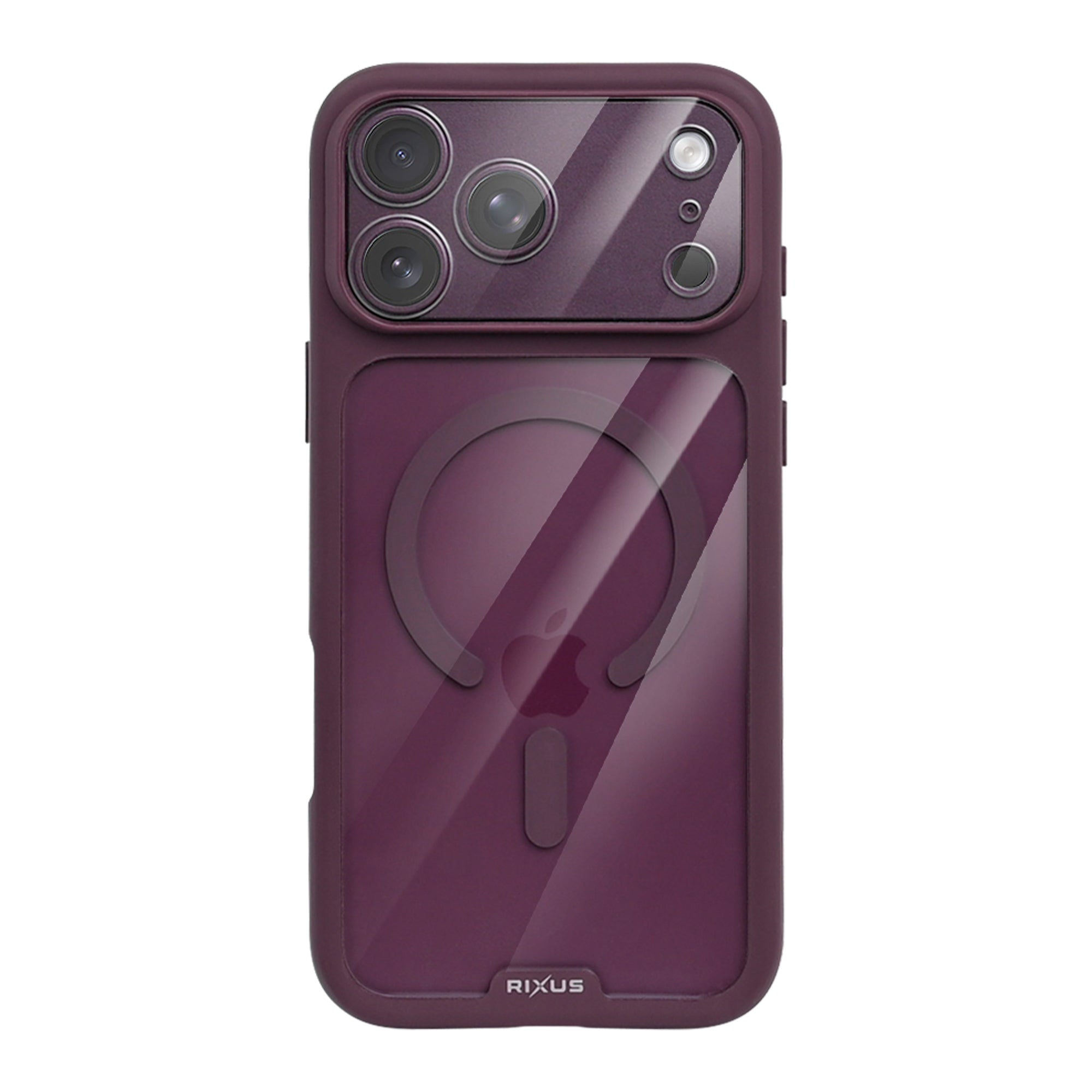 Rixus Crystal Amber Case For Apple iPhone 17 Pro Max, 18 Pro Max Deep Purple