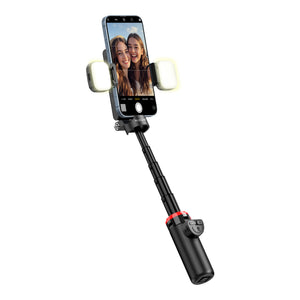 Rixus RXSF01 Travel Selfie Stick With Stand And Light