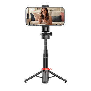 Rixus RXSF01 Travel Selfie Stick With Stand And Light