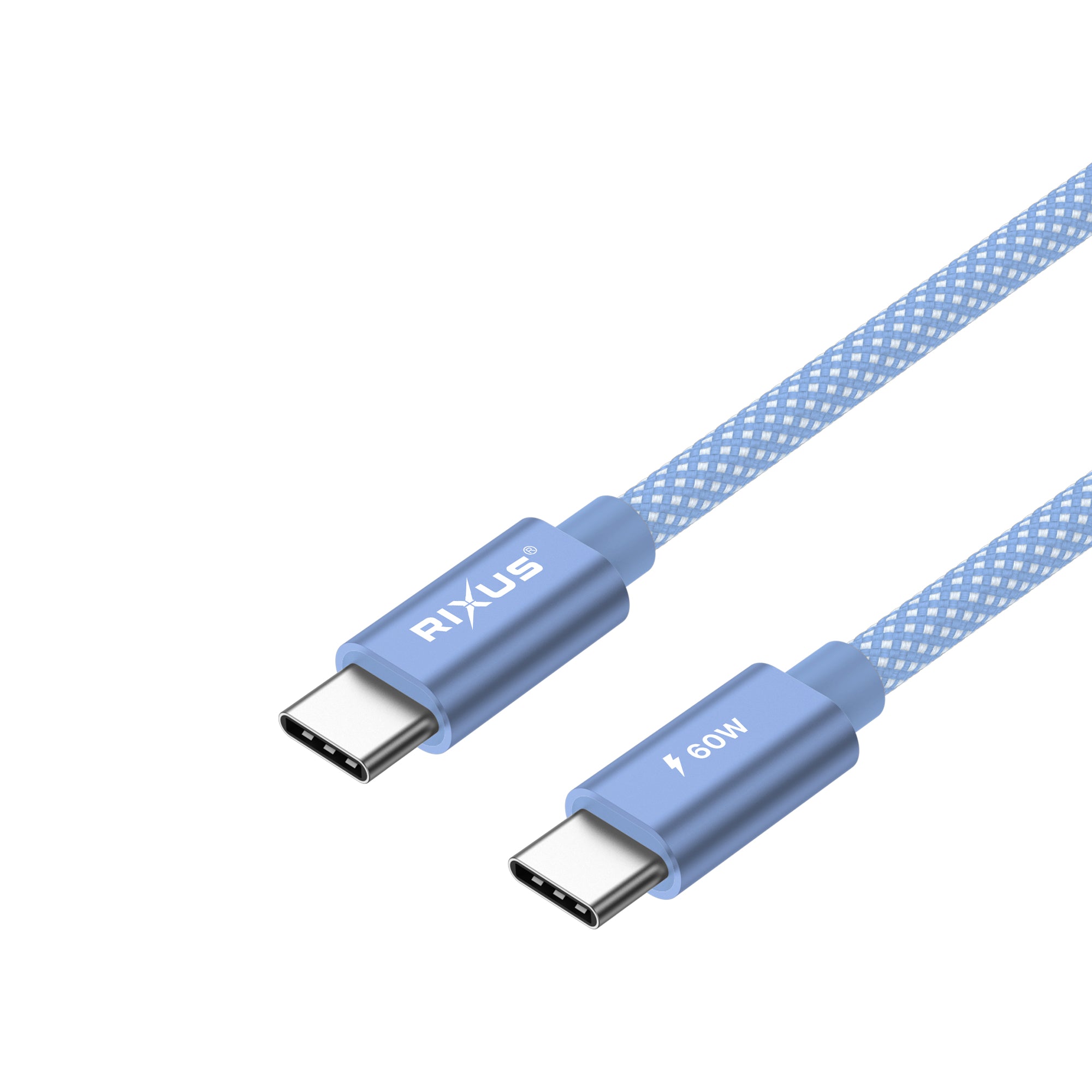 Rixus RXUC10C Flex Cable USB-C 60W 1m Blue