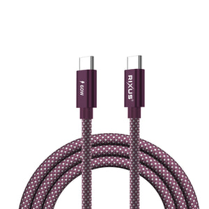 Rixus RXUC10D Flex Cable USB-C 60W 1m Purple