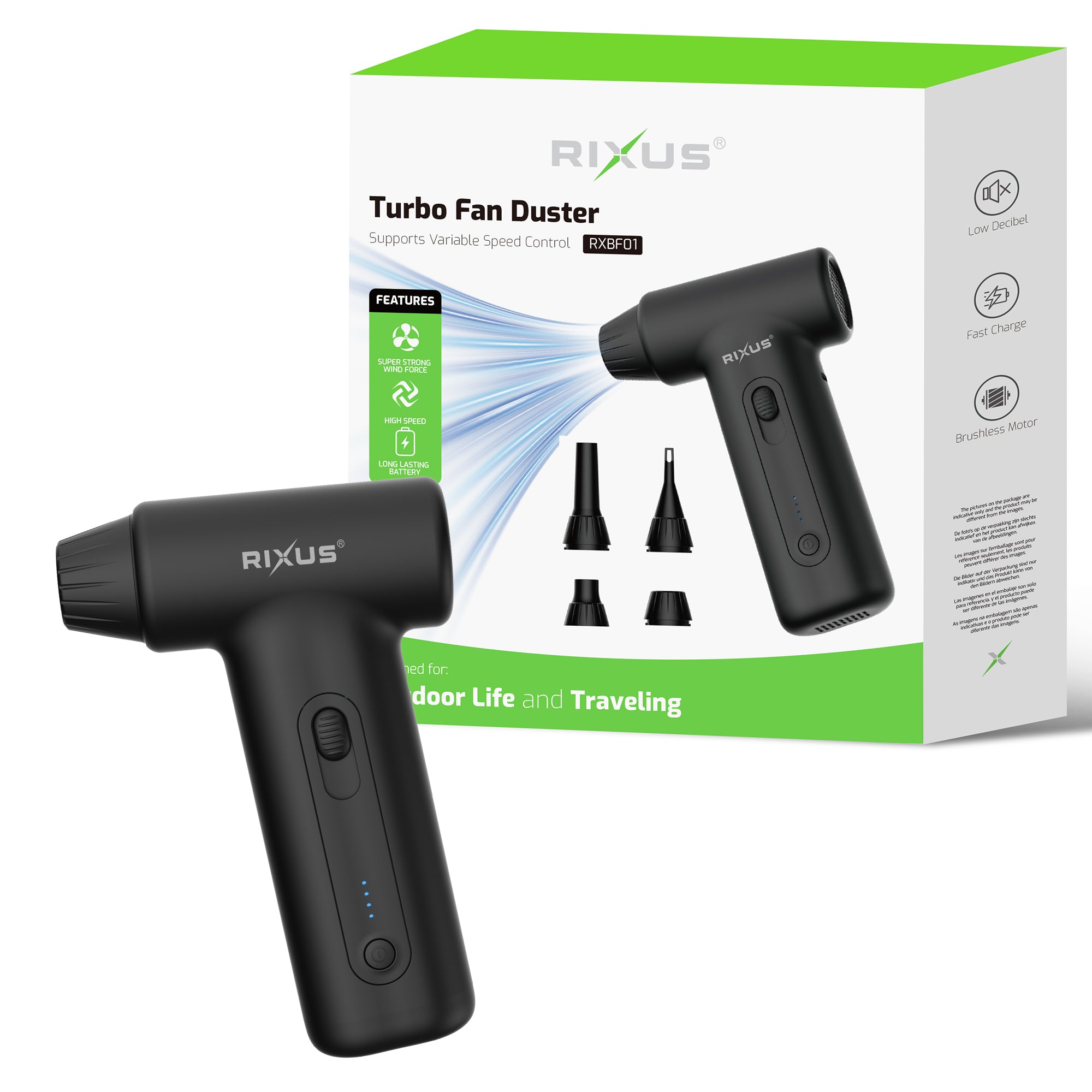 Rixus RXBF01 Turbo Fan Duster