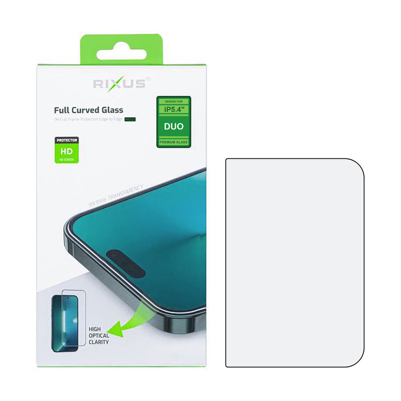Rixus Clear HD Full Curved Edge Tempered Glass For Apple iPhone Duo