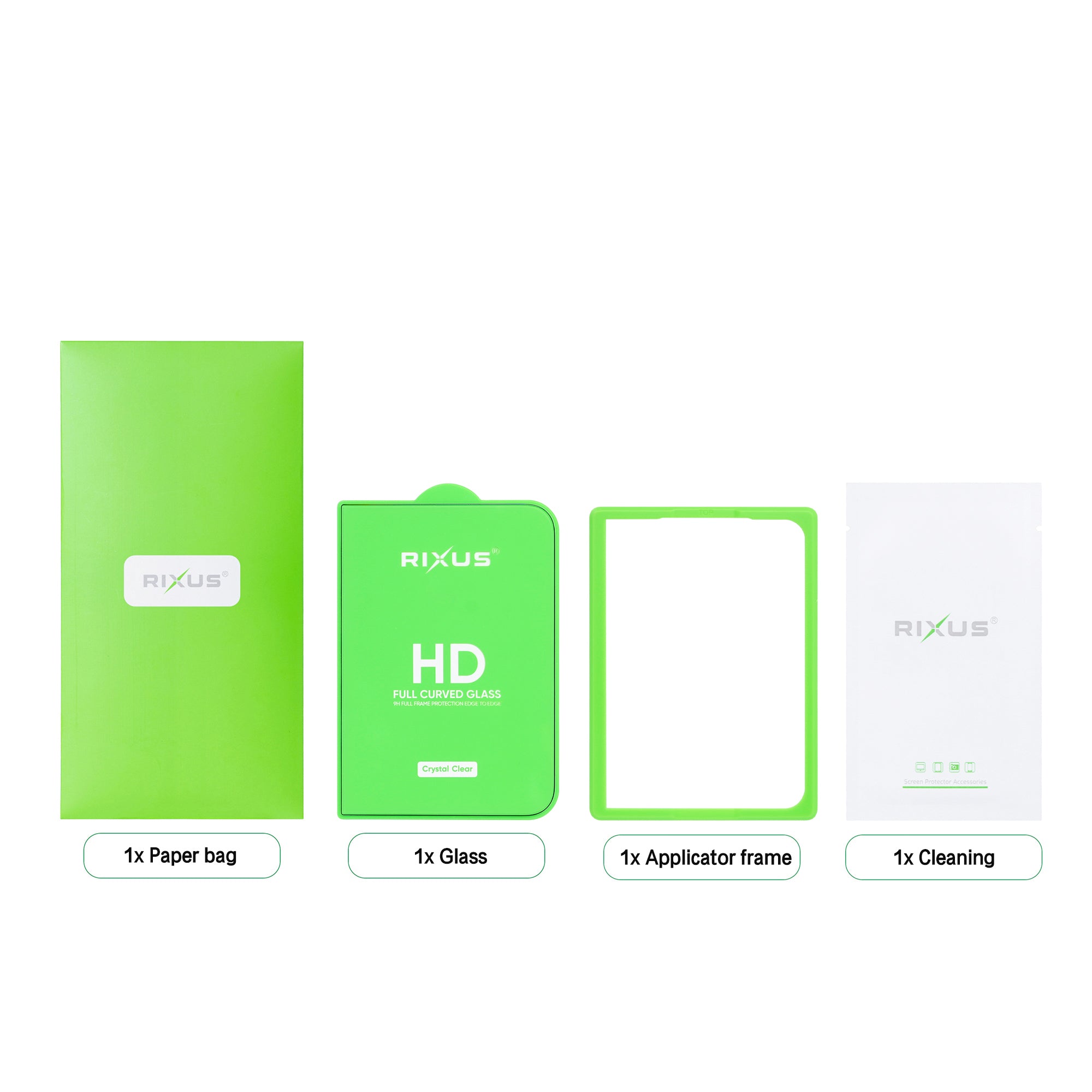 Rixus Clear HD Full Curved Edge Tempered Glass For Apple iPhone Duo