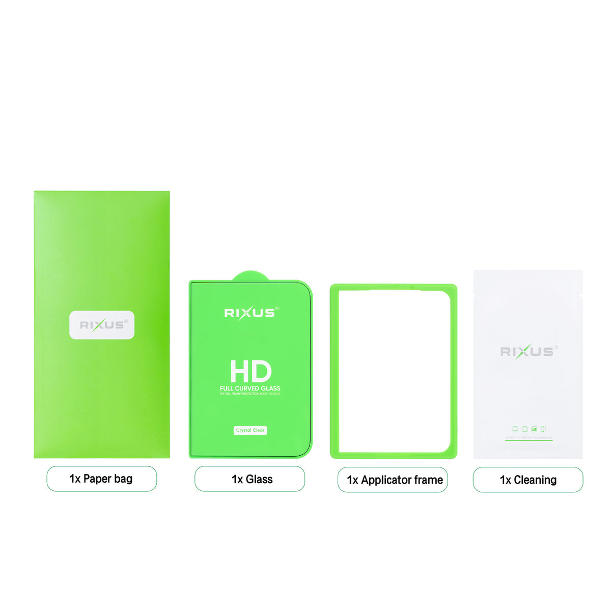 Rixus Clear HD Full Curved Edge Tempered Glass For Apple iPhone Duo