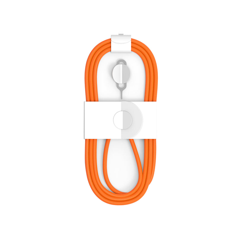 For Apple iPhone 15, 16, 17 Series USB-C To USB-C Woven Cable US70001M 100cm 60W Orange Bulk