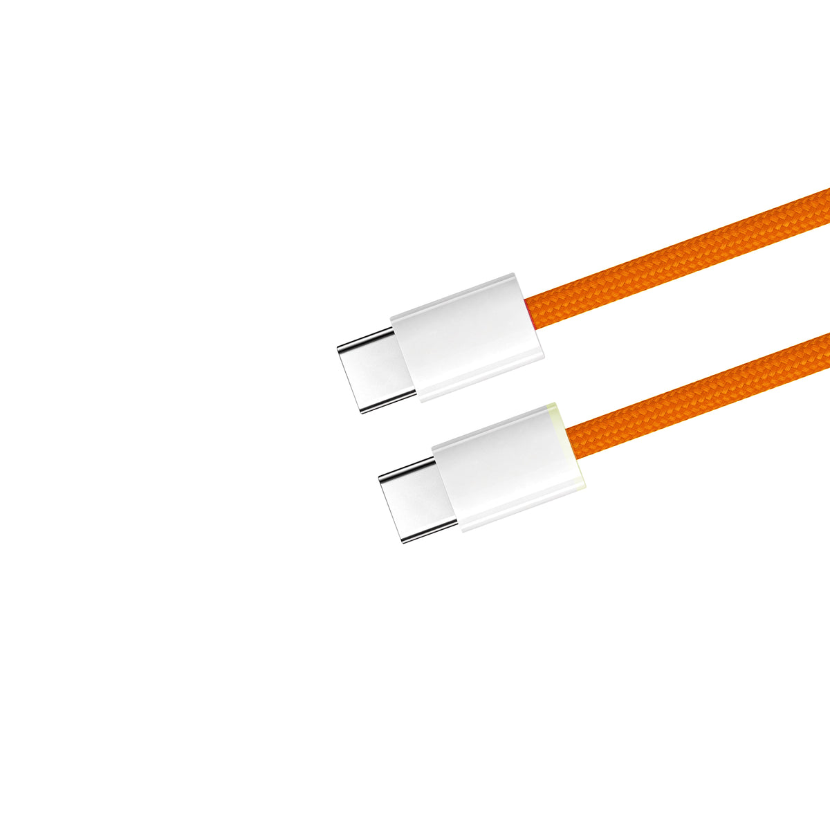 For Apple iPhone 15, 16, 17 Series USB-C To USB-C Woven Cable US70001M 100cm 60W Orange Bulk