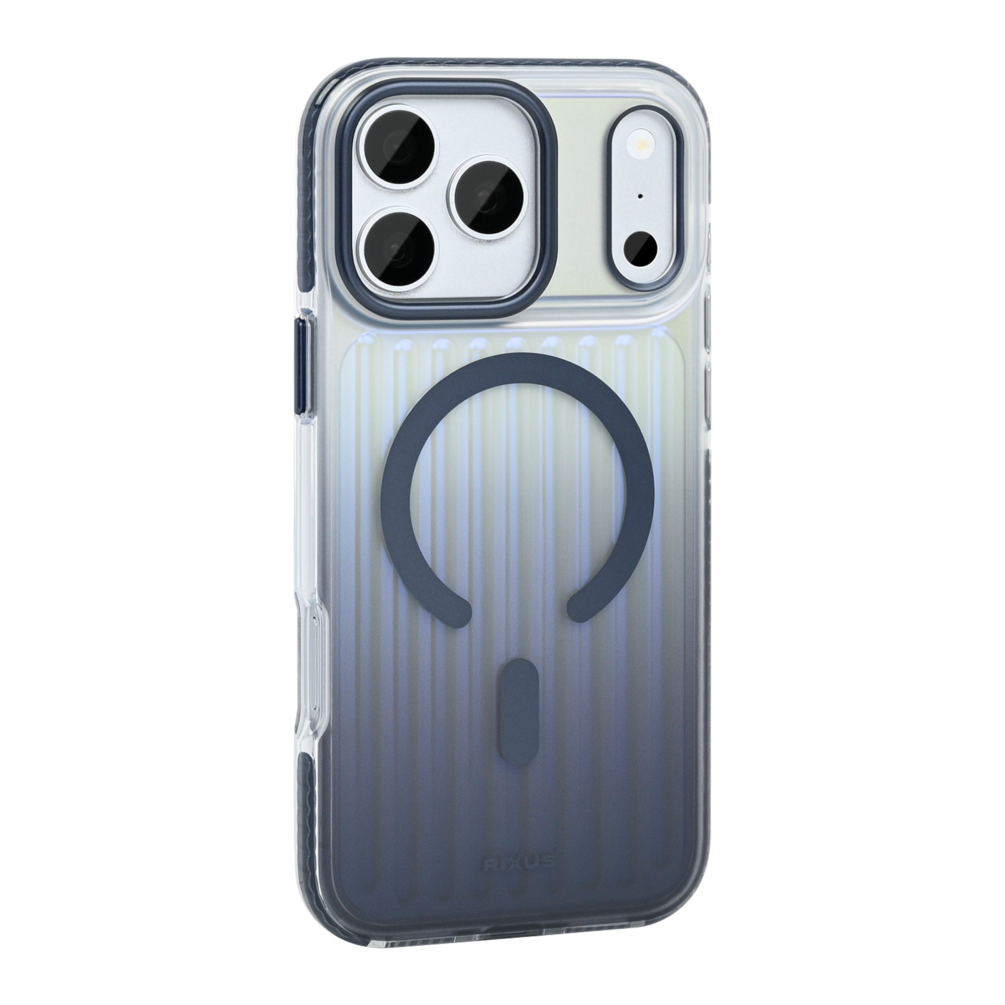 Rixus Aero Ribbed Shield Case With MagSafe Compatible For Apple iPhone 17 Pro, 18 Pro Blue