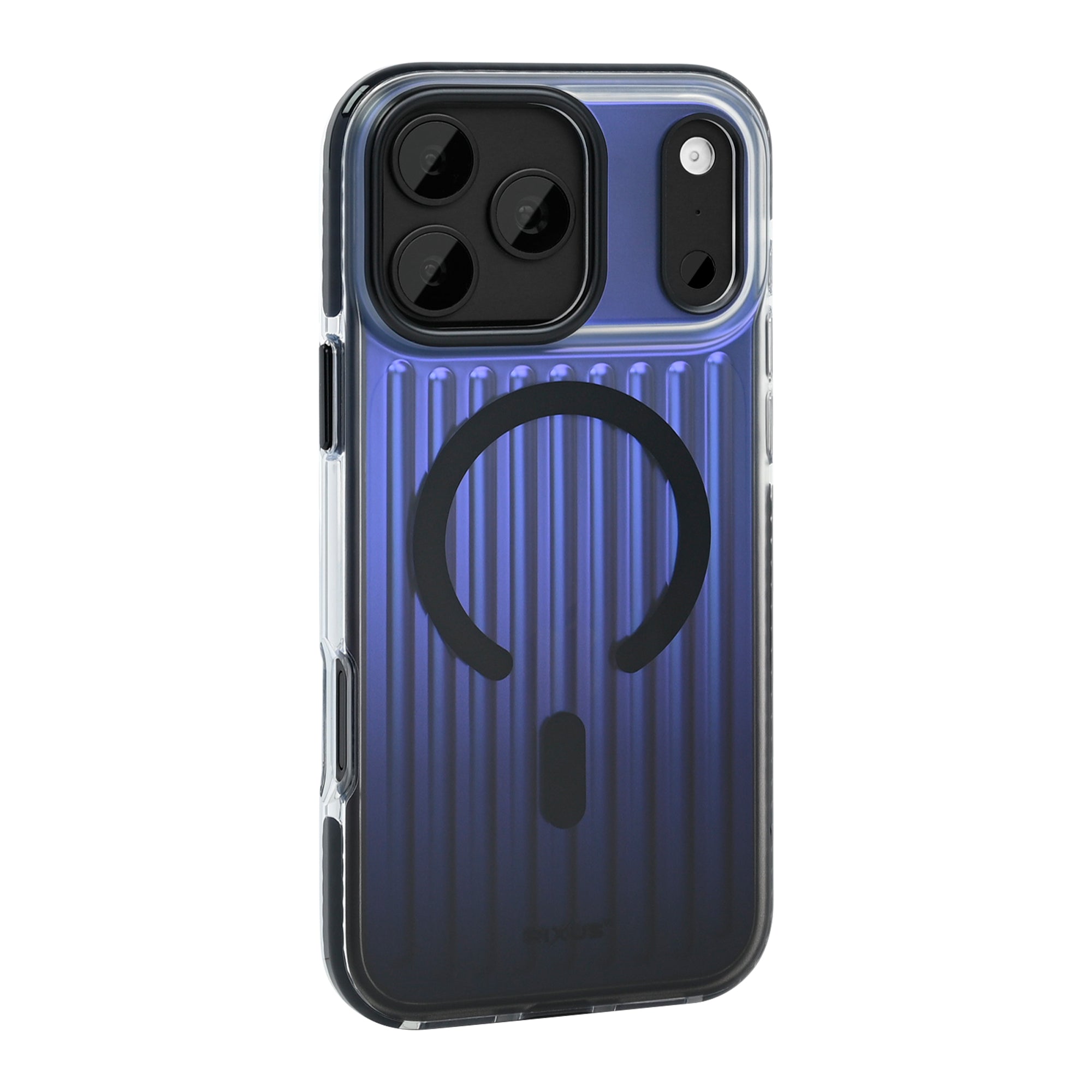 Rixus Aero Ribbed Shield Case With MagSafe Compatible For Apple iPhone 17 Pro, 18 Pro Black