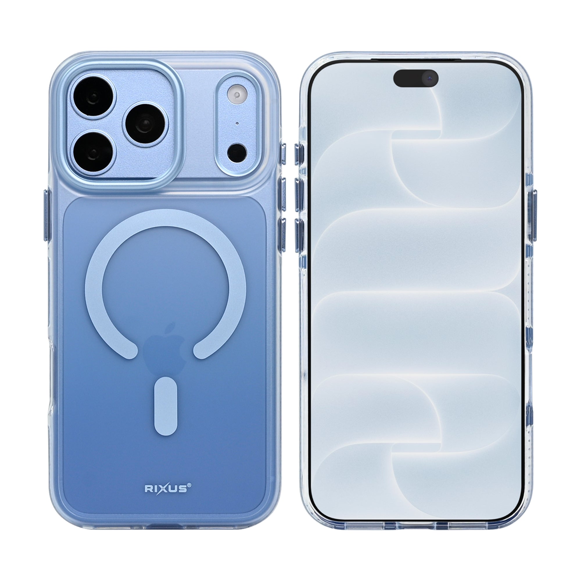 Rixus Aero Shield Case With MagSafe Compatible For Apple iPhone 17 Pro, 18 Pro Glacier