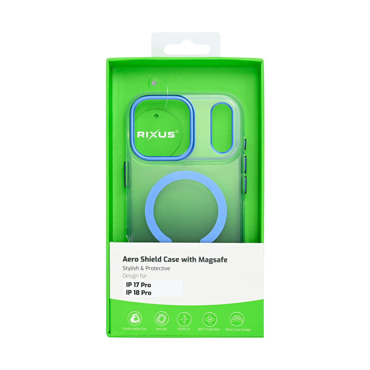 Rixus Aero Shield Case With MagSafe Compatible For Apple iPhone 17 Pro, 18 Pro Blue