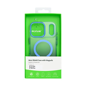 Rixus Aero Shield Case With MagSafe Compatible For Apple iPhone 17 Pro, 18 Pro Blue