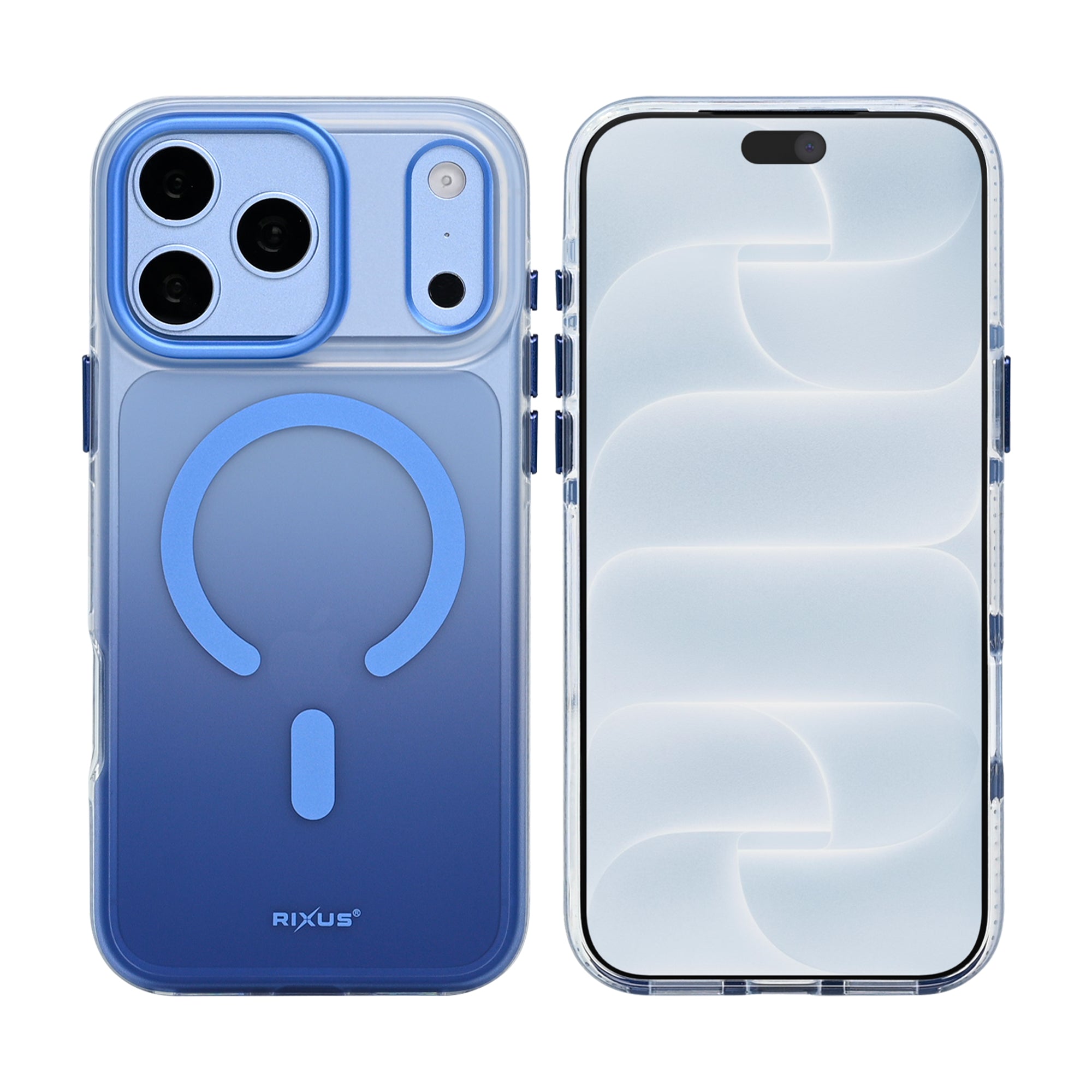 Rixus Aero Shield Case With MagSafe Compatible For Apple iPhone 17 Pro Max, 18 Pro Max Blue
