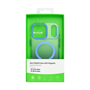 Rixus Aero Shield Case With MagSafe Compatible For Apple iPhone 17 Pro Max, 18 Pro Max Blue