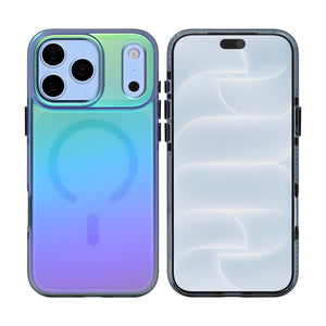 Rixus Aero Neon Shield Case With MagSafe Compatible For Apple iPhone 17 Pro, 18 Pro Black