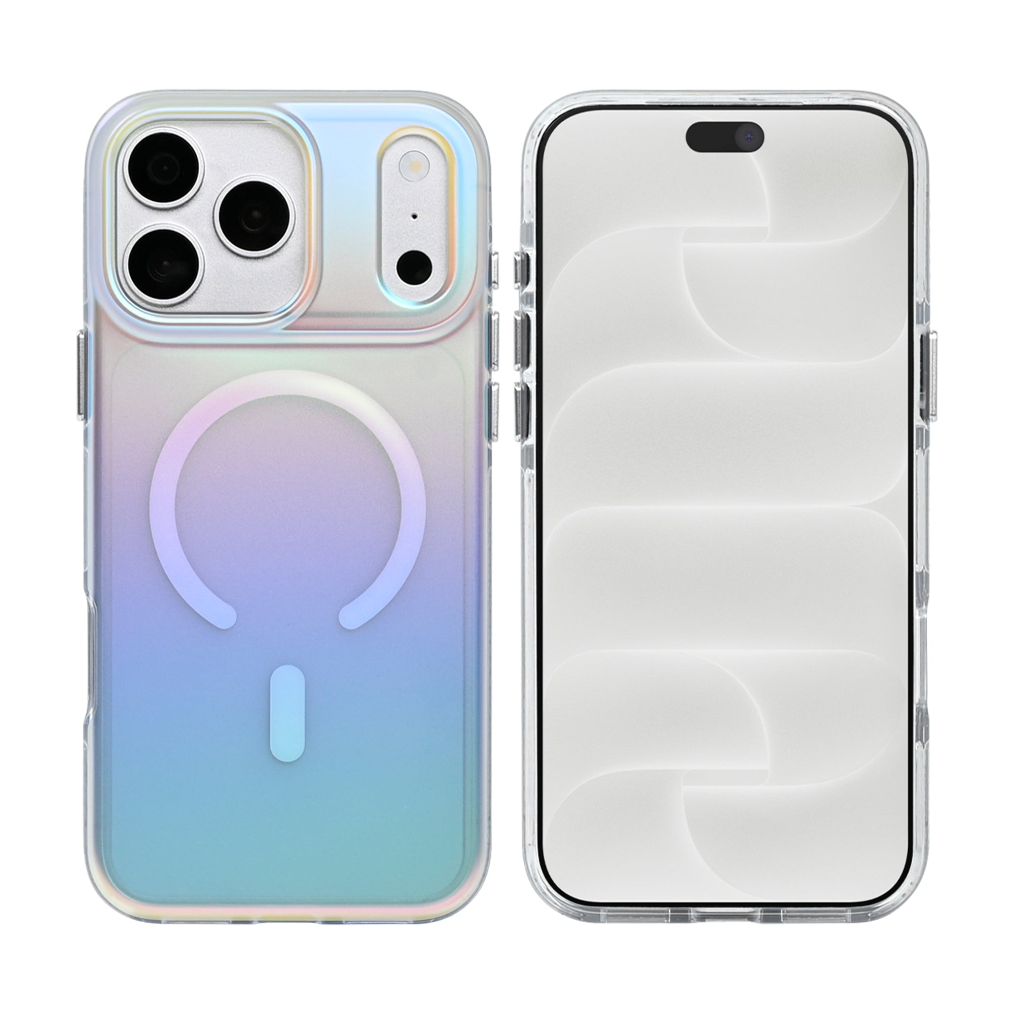 Rixus Aero Neon Shield Case With MagSafe Compatible For Apple iPhone 17 Pro Max, 18 Pro Max White