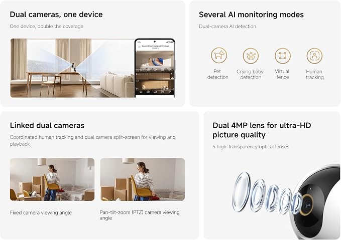 Xiaomi C500 Dual Smart Camera White