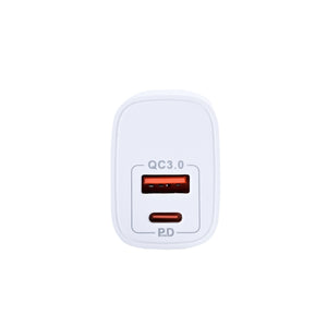 Futuro Dual Travel Charger QC 3.0 And PD 20W White