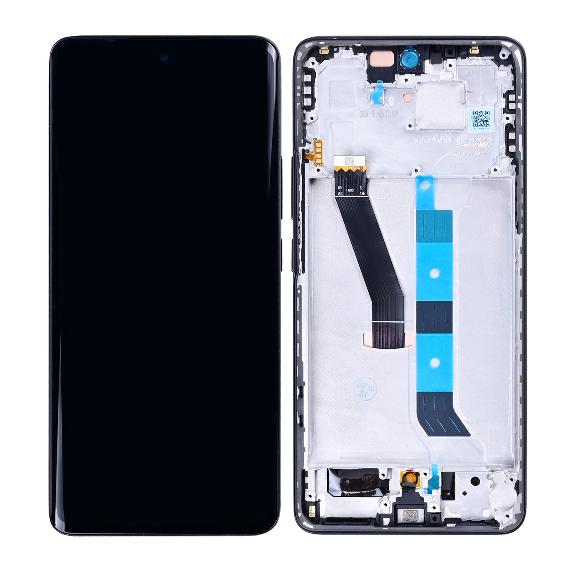 Xiaomi Redmi Note 15 5G, Poco M8 Display And Digitizer With Frame Black OEM