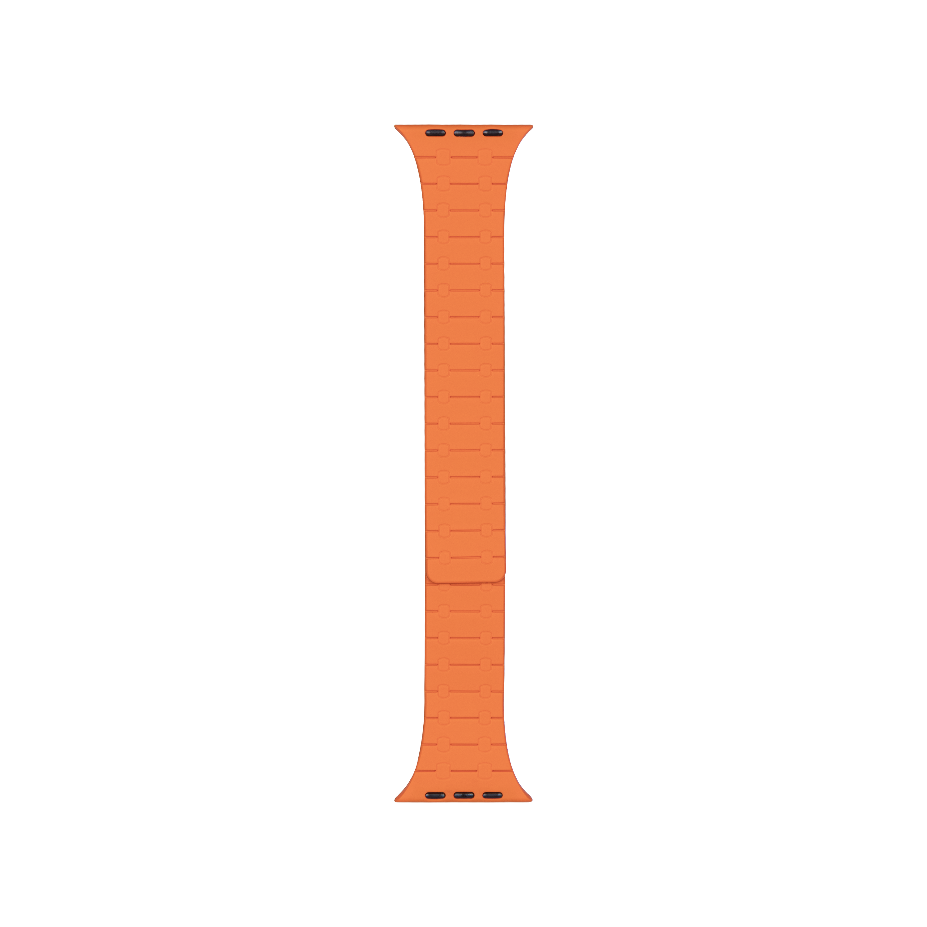Magnetic Silicone Band For Apple Watch 42mm, 44mm, 45mm, 49mm Double Color Orange, Black Retail Box