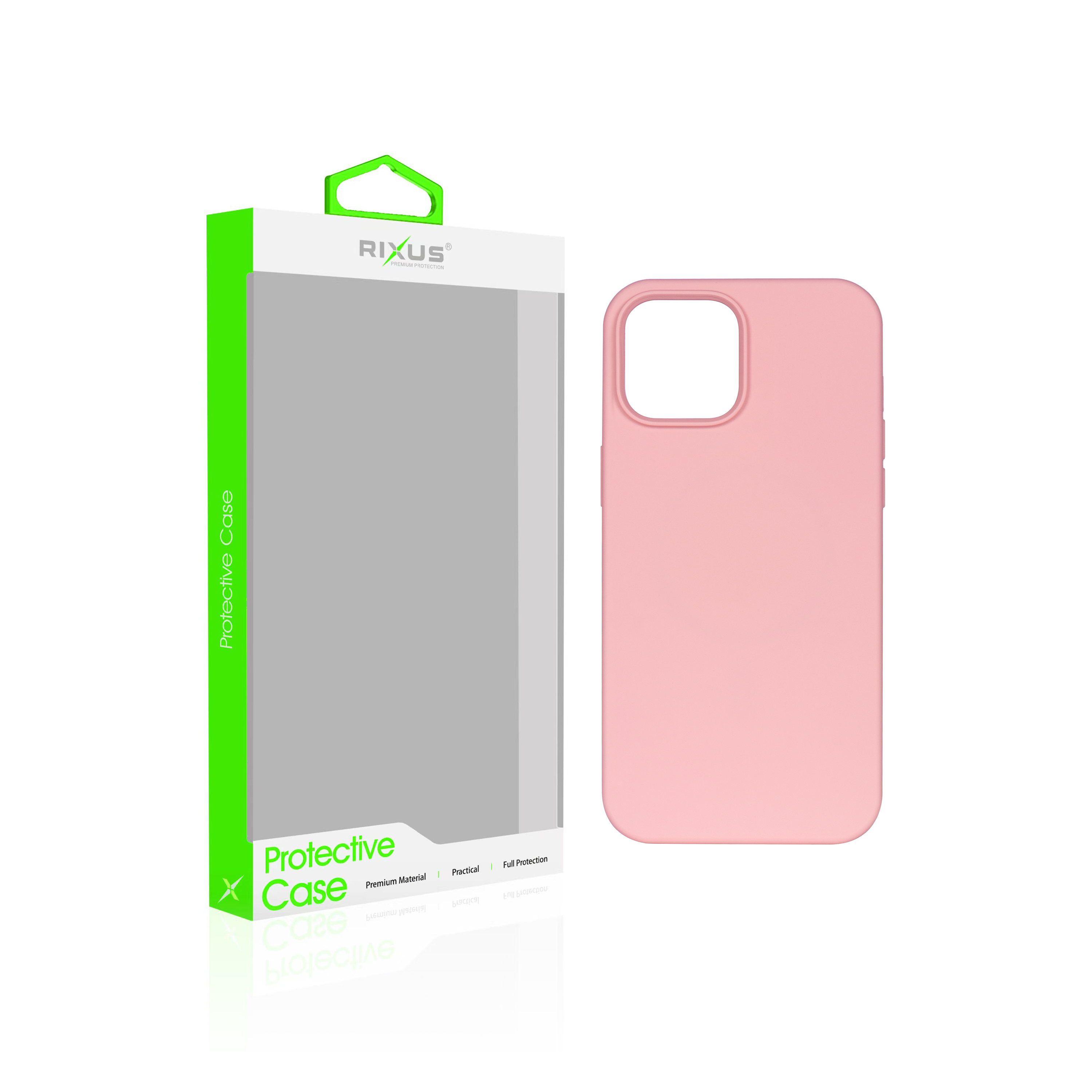 Rixus Soft TPU Phone Case With MagSafe Compatible For Apple iPhone 14 Pink