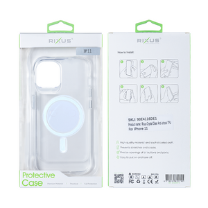 Rixus Anti Shock Case TPU With MagSafe For Apple iPhone 11 Transparent