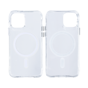Rixus Anti Shock Case TPU With MagSafe For Apple iPhone 12, 12 Pro Transparent