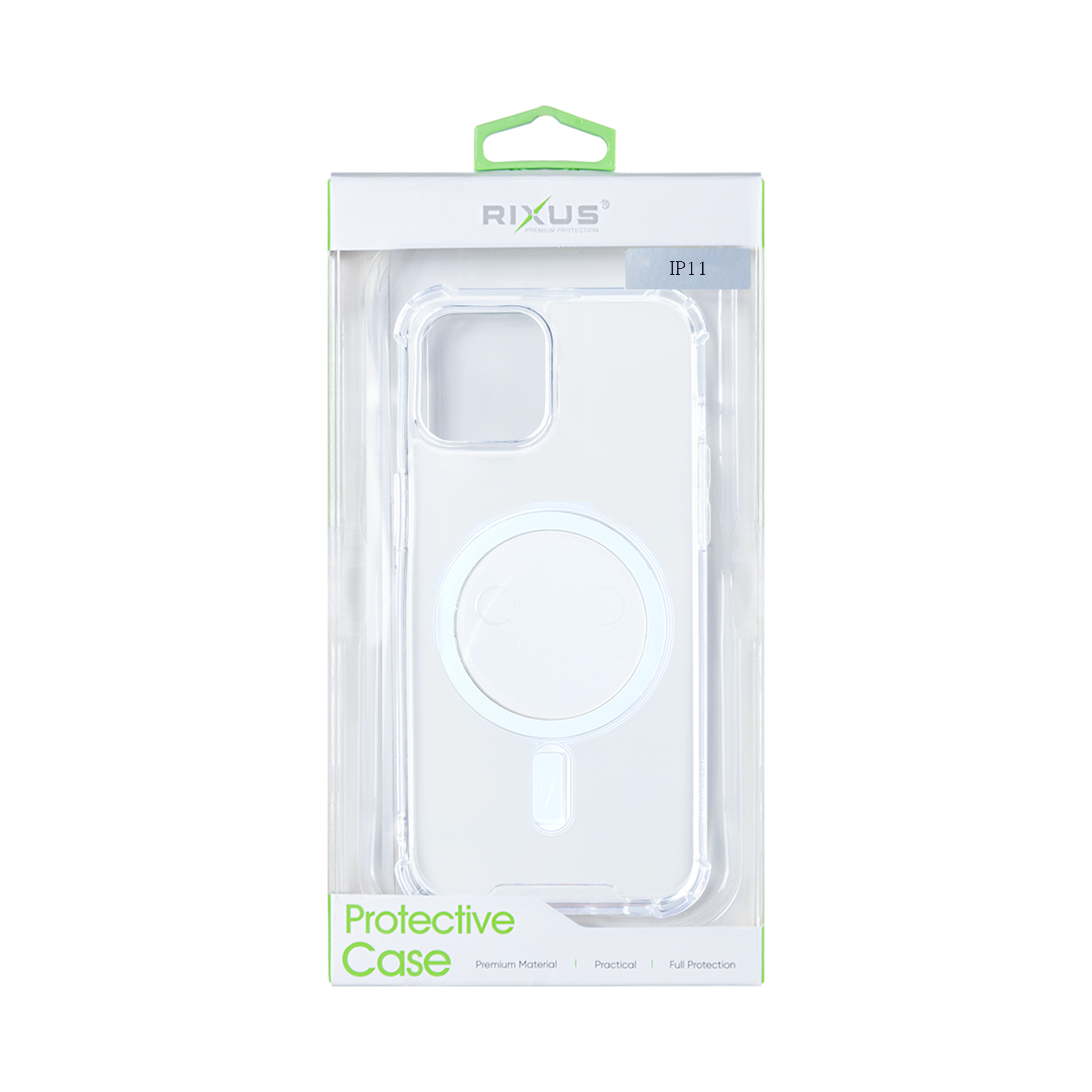 Rixus Anti-Burst Case With MagSafe Compatible For Apple iPhone 11 Transparent