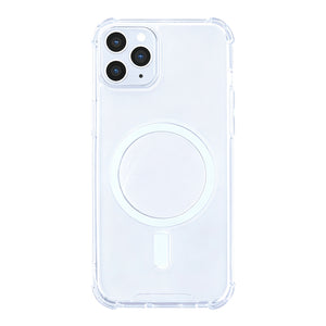 Rixus Anti-Burst Case With MagSafe Compatible For Apple iPhone 11 Pro Transparent