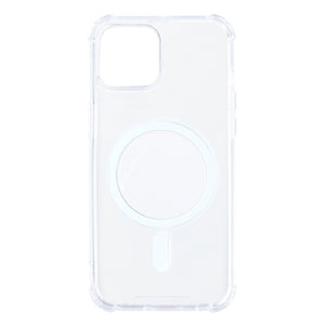 Rixus Anti-Burst Case With MagSafe Compatible For Apple iPhone 13 Mini Transparent