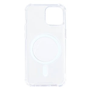 Rixus Anti-Burst Case With MagSafe Compatible For Apple iPhone 13 Mini Transparent