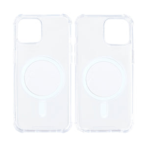 Rixus Anti-Burst Case With MagSafe Compatible For Apple iPhone 13 Mini Transparent