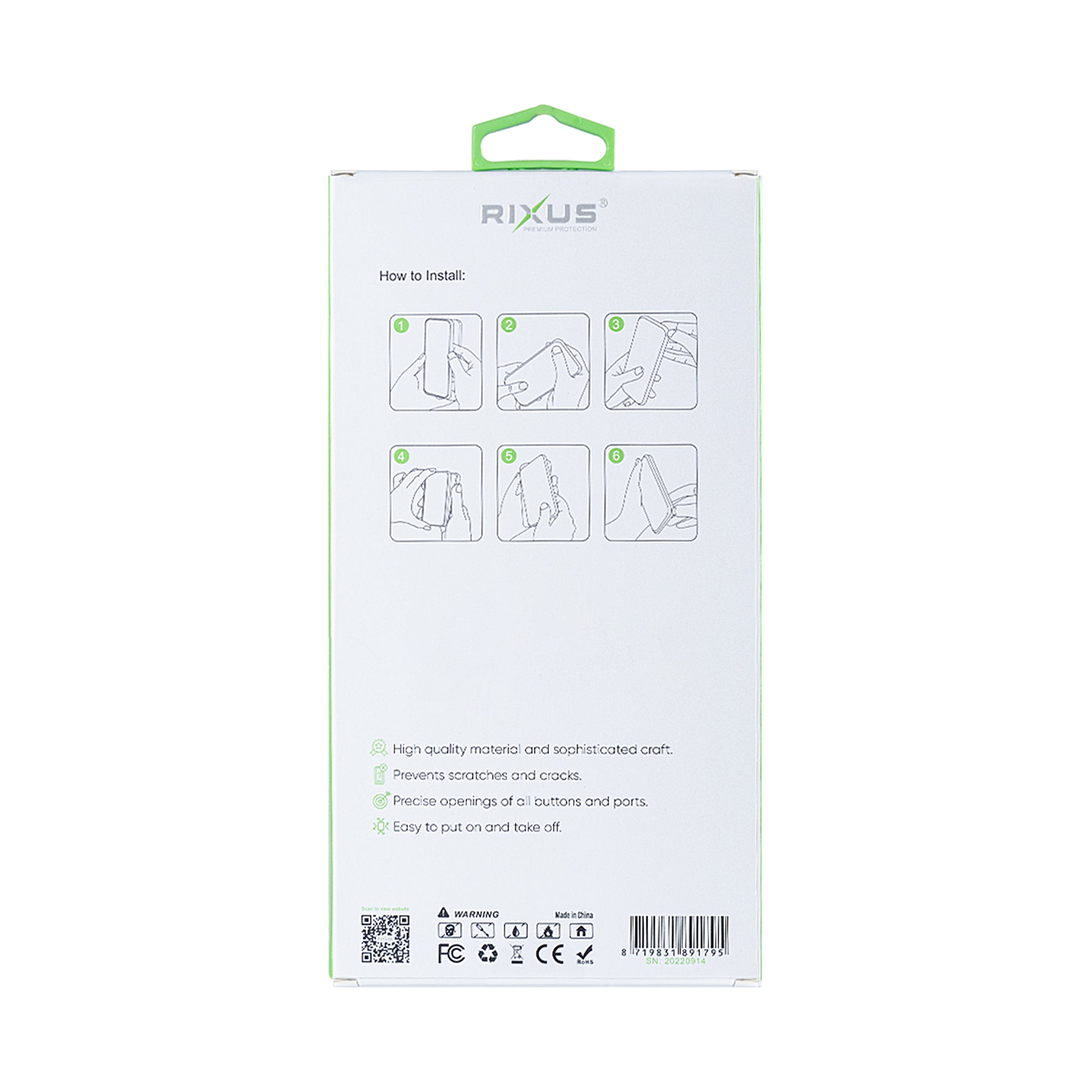 Rixus Anti-Burst Case With MagSafe Compatible For Apple iPhone 13 Mini Transparent