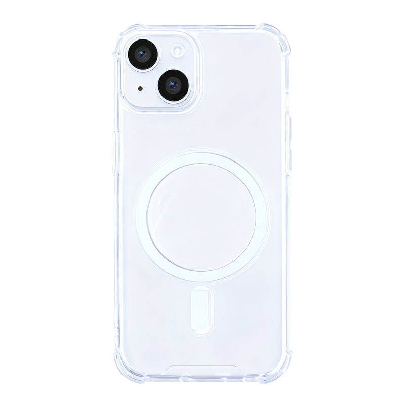 Rixus Anti-Burst Case With MagSafe Compatible For Apple iPhone 14 Transparent